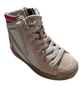 Shu Shop Roxanne Toddler High-Top Sneakers Pink Lizard Style Size 7